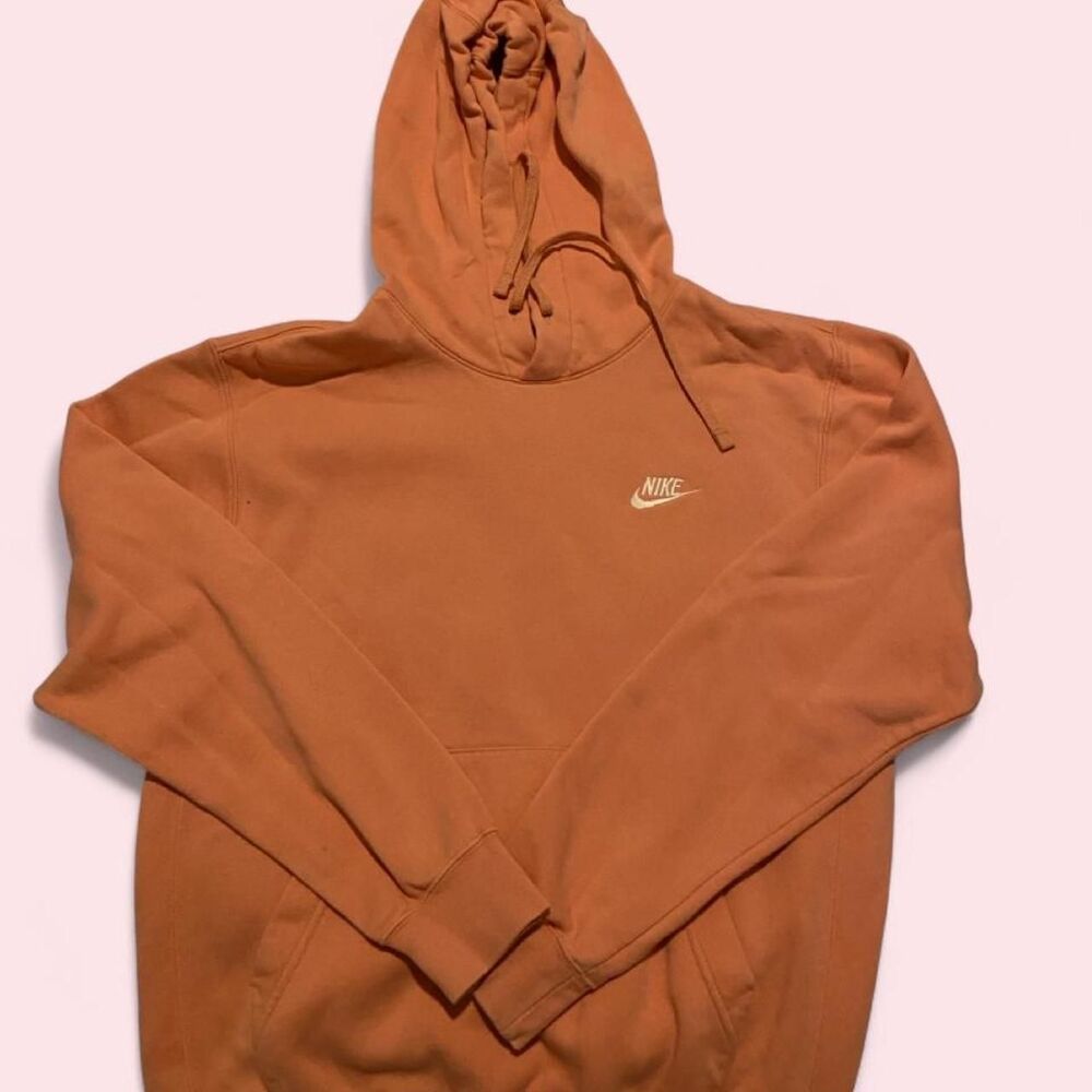 Nike Women's Pink and Brown Hoodie